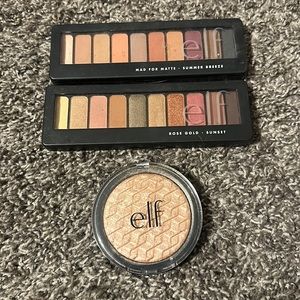 Elf make up lot eyeshadows and rose gold bronzer